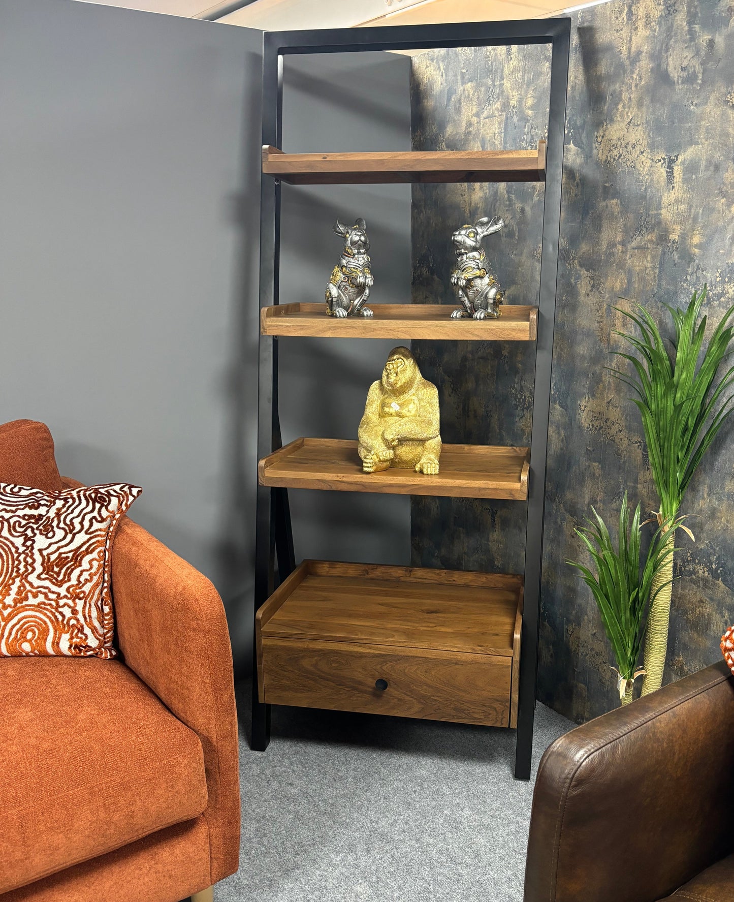 Acacia Ladder Bookcase/Display Unit
