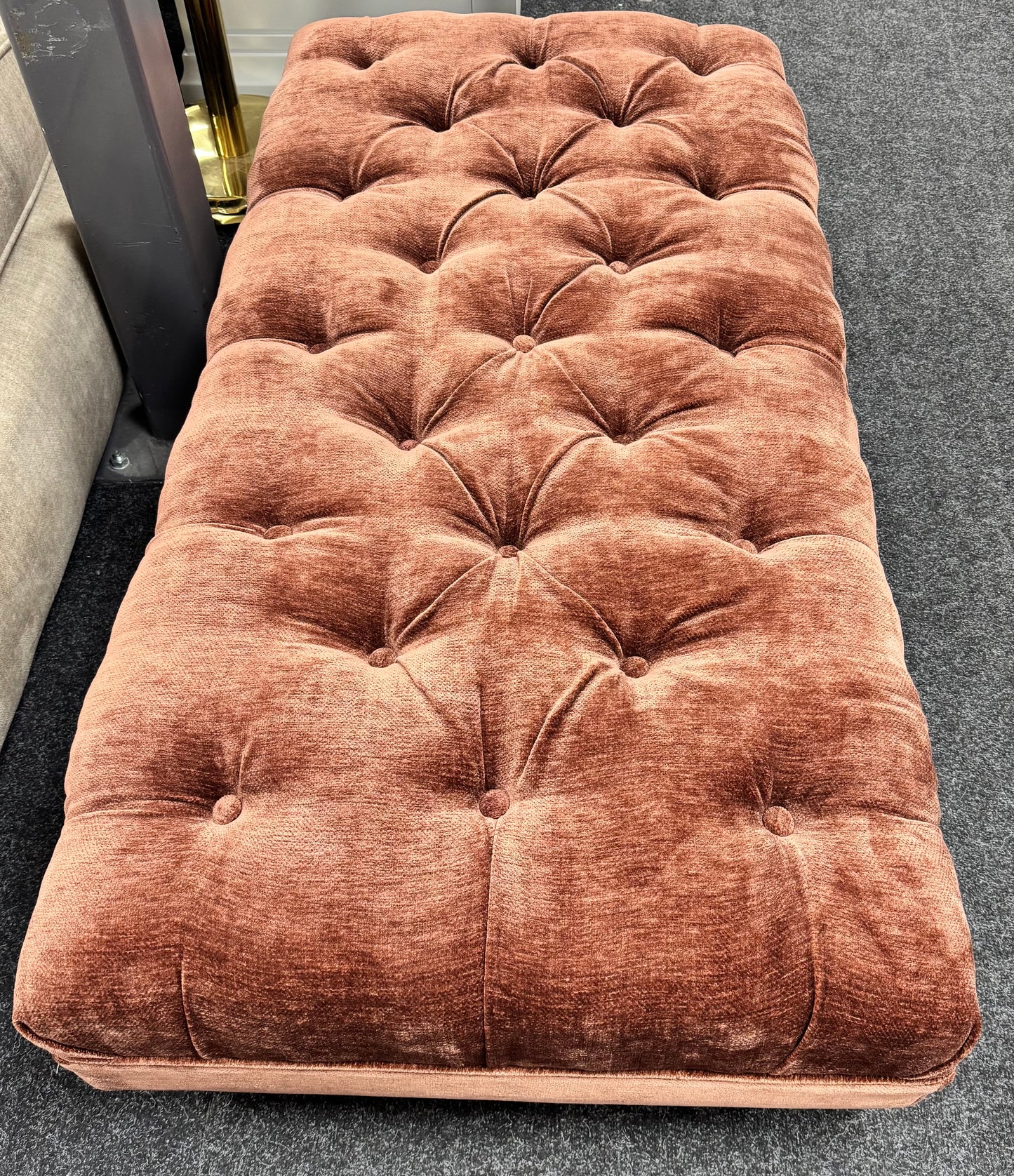 Burgundy/Wine Chesterfield Bench Stool