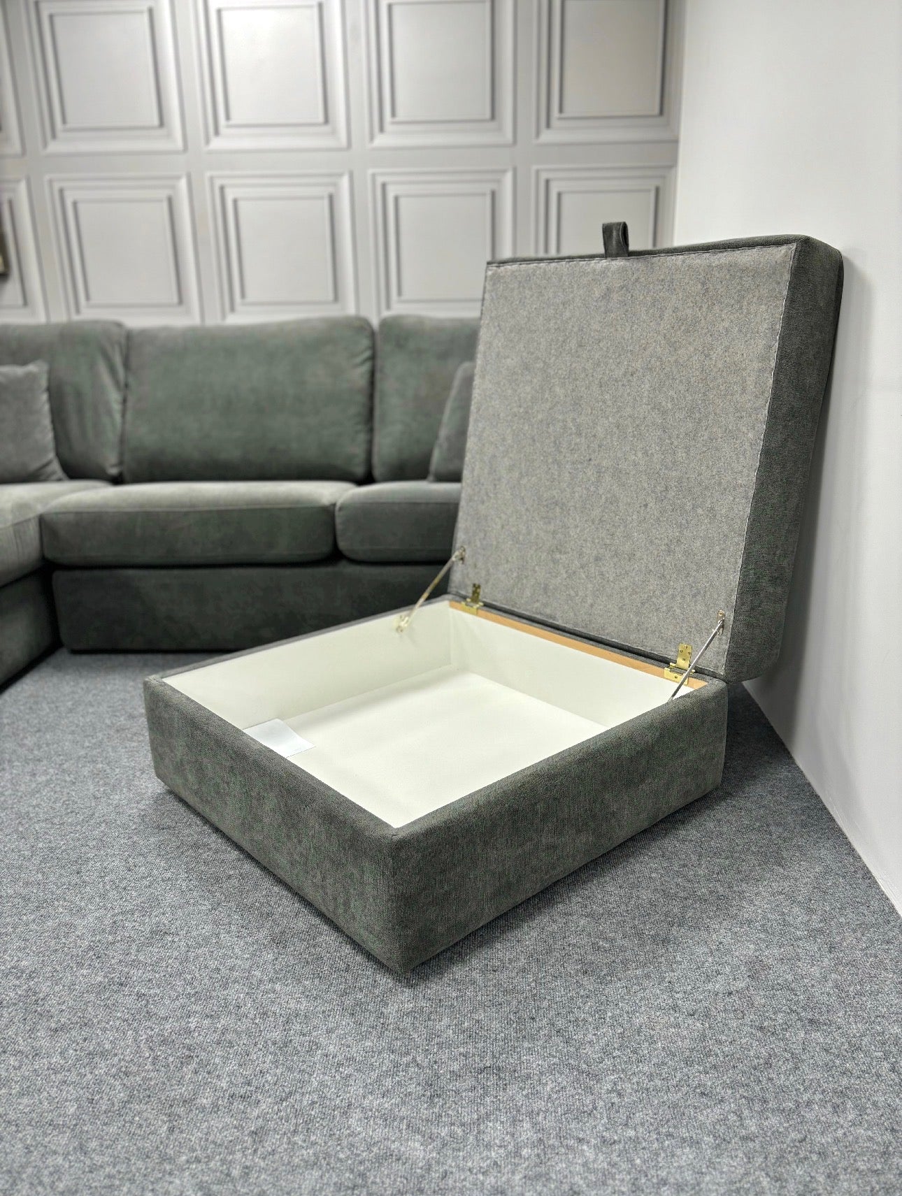 Graphite Stratus Storage Footstool (Ex Display)