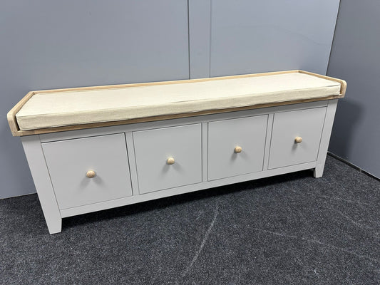 Dove Grey Hallway Shoe Bench