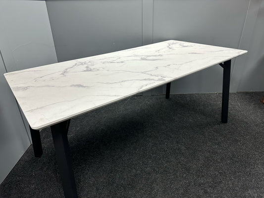 Clearance White Marble Style 1.8m Table