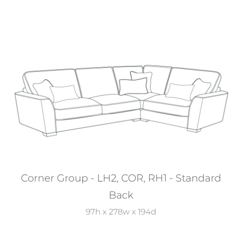 Casper 2 on 1 Corner Sofa (2 Arms)