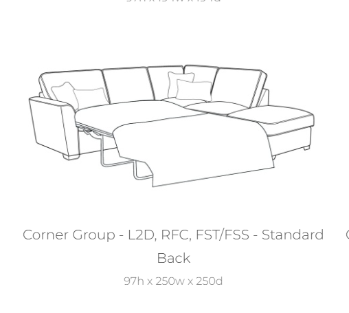 Casper 2 on 1 Storage Sofabed Chaise Corner