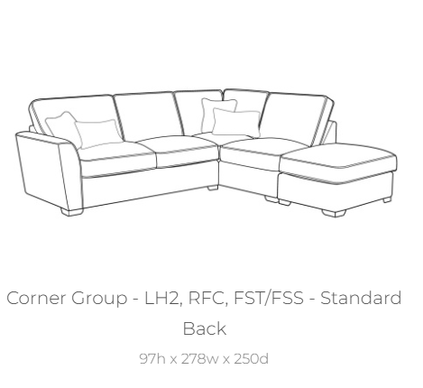 Casper 2 on 1 Chaise Corner