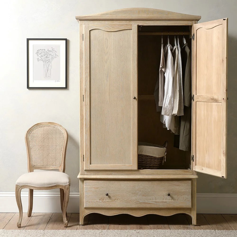 Limewash Oak Double Wardrobe - PRE ORDER - DUE 5/9/26