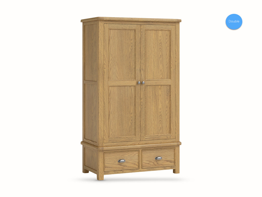 Dorchester Oak Double Wardrobe