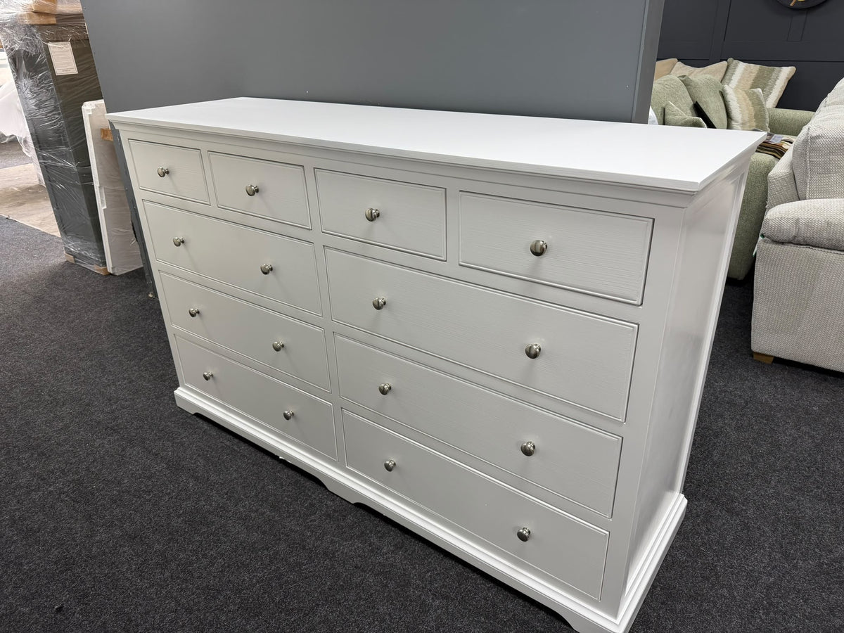 Soft White 10 Drawer Chest Of Drawers