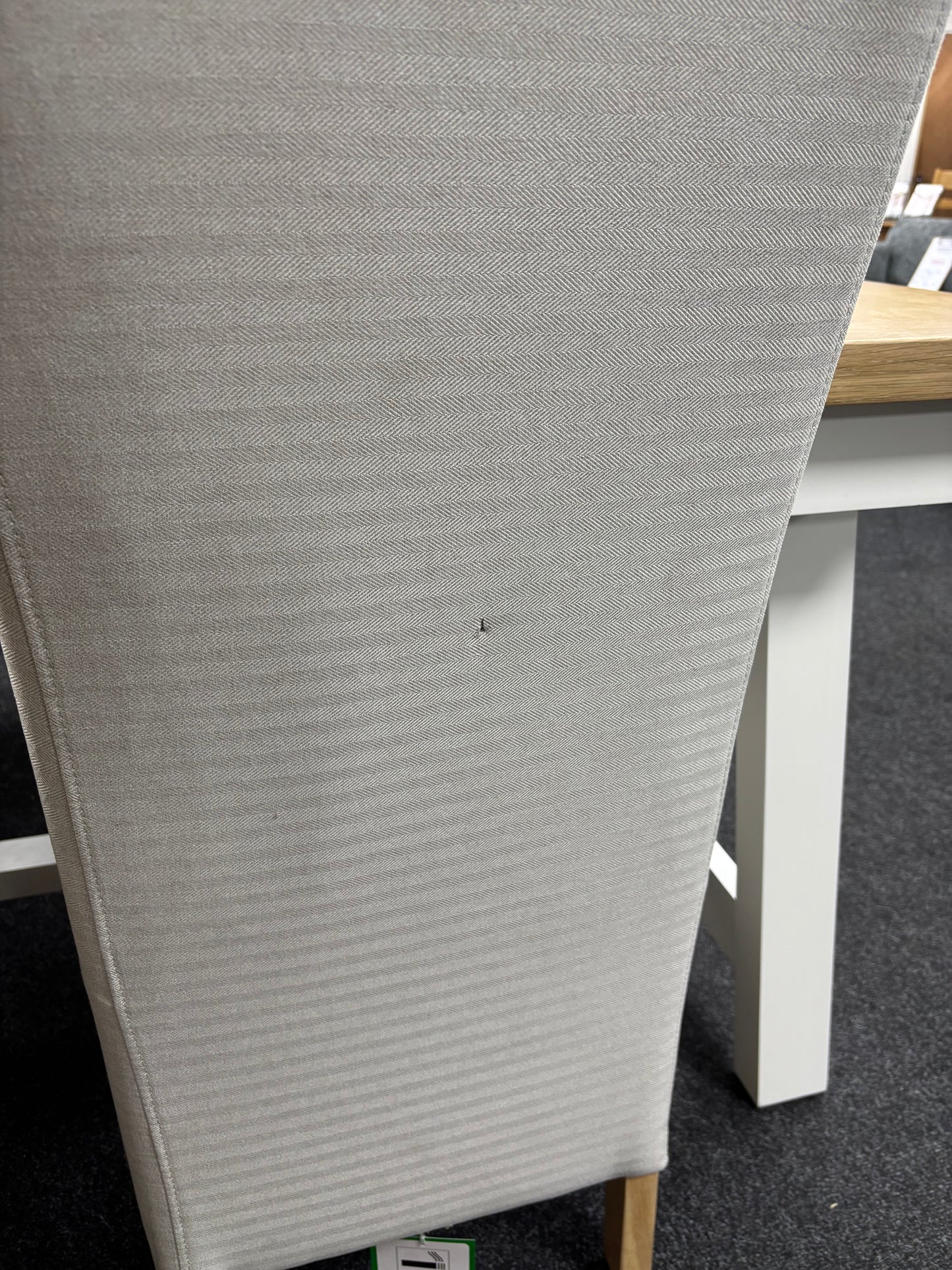 4x Natural Herringbone Dining Chairs