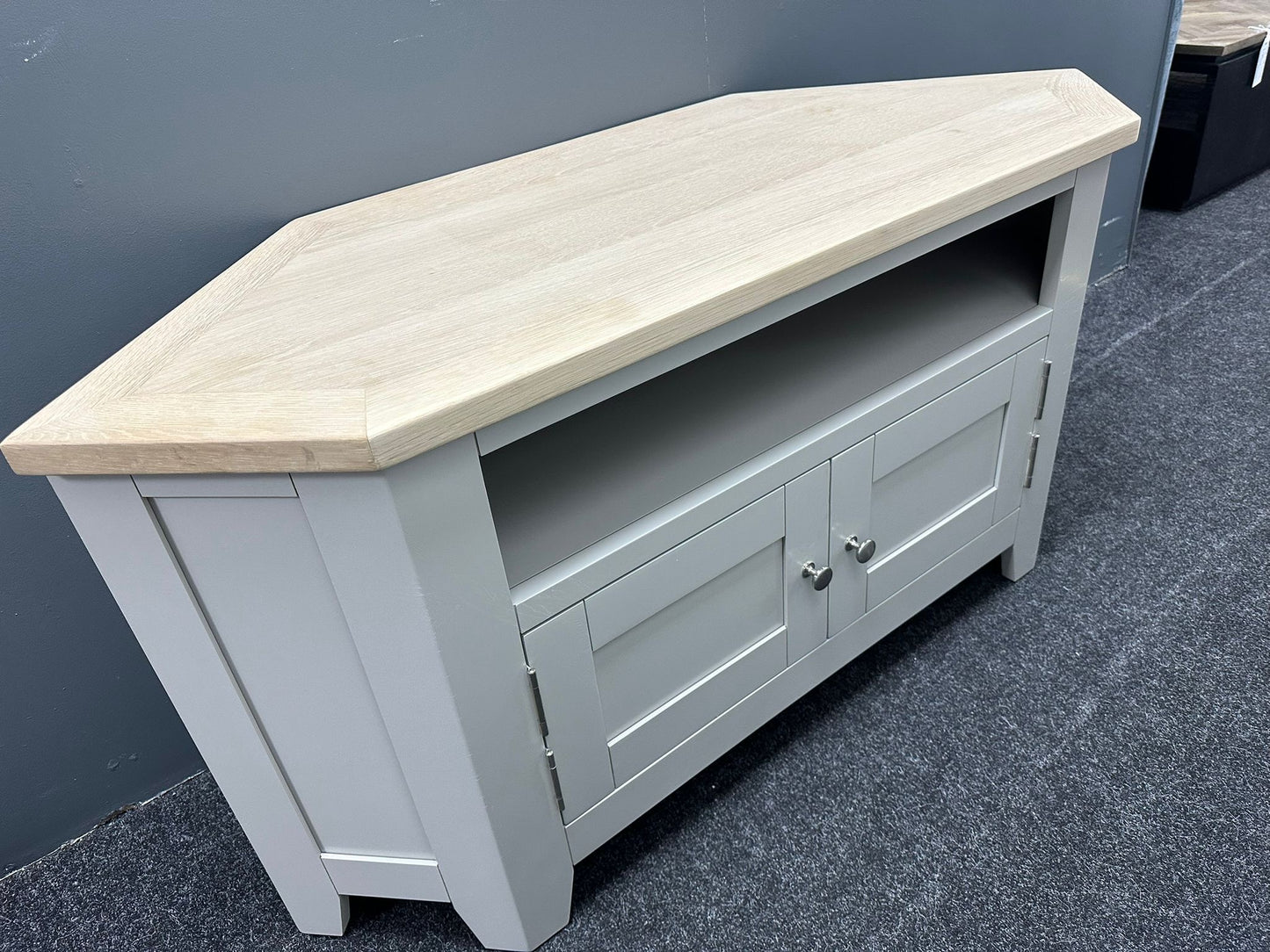 Dove Grey Corner Tv Unit