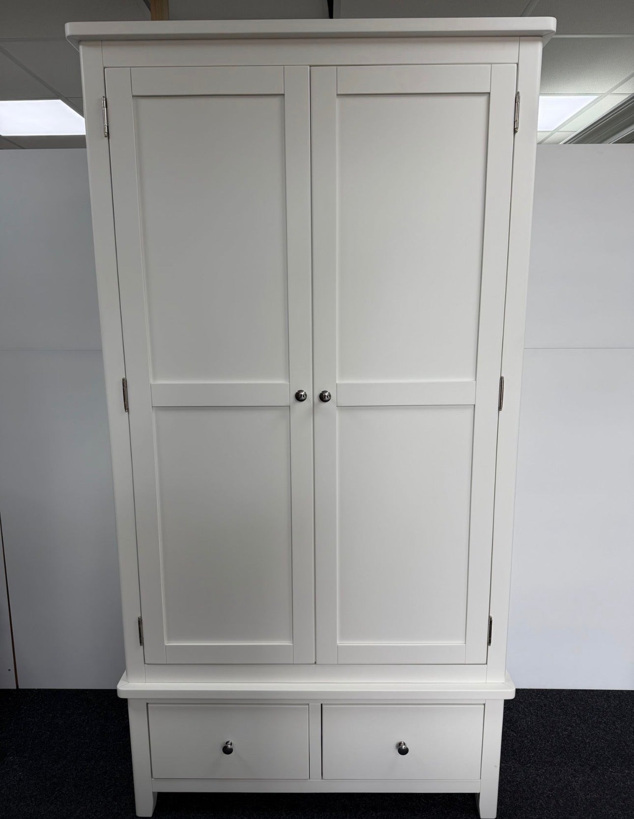 White 2 Door Wardrobe