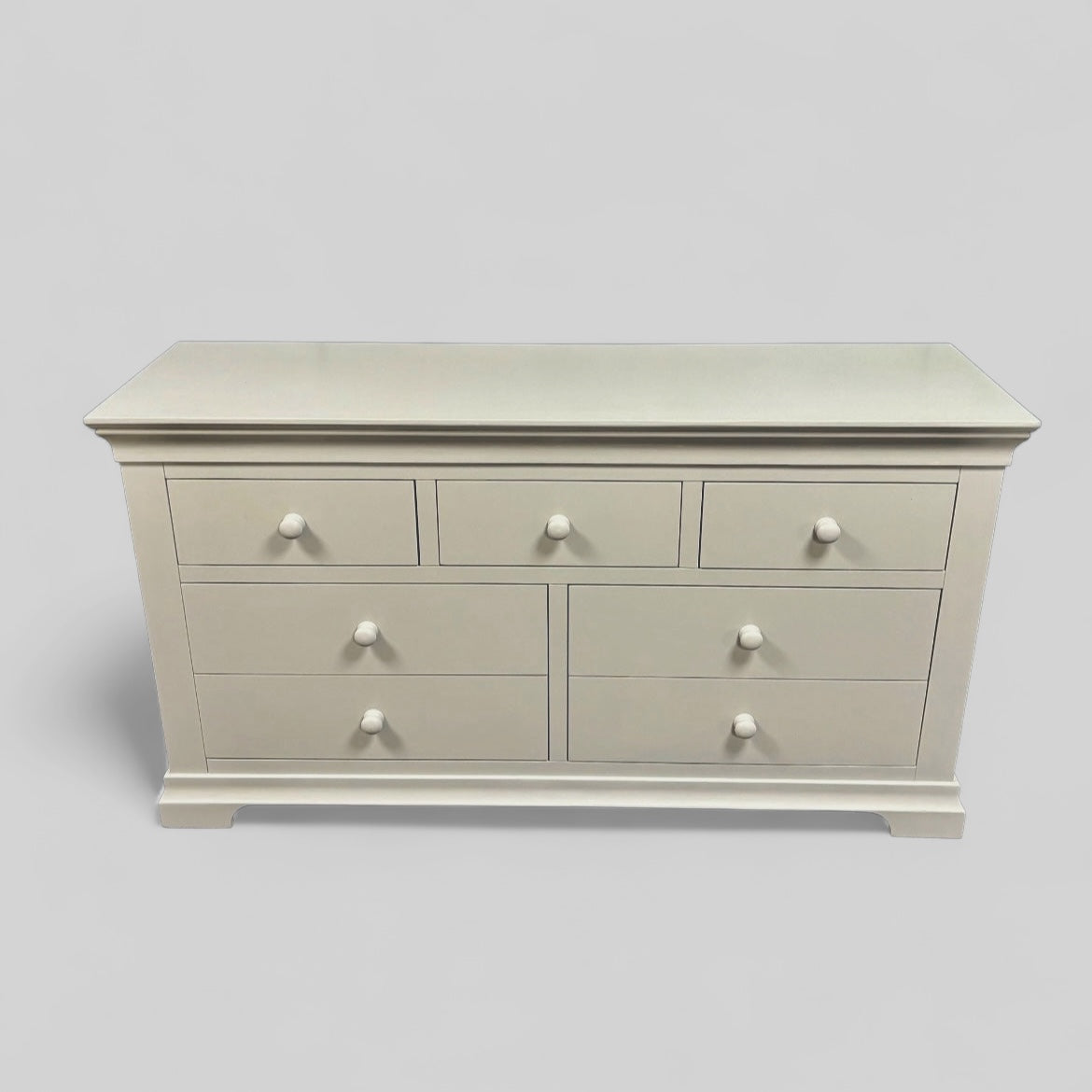Grey 3 Over 4 Chest Of Drawers