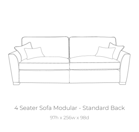 Caspian 4 Seater Sofa (Modular)