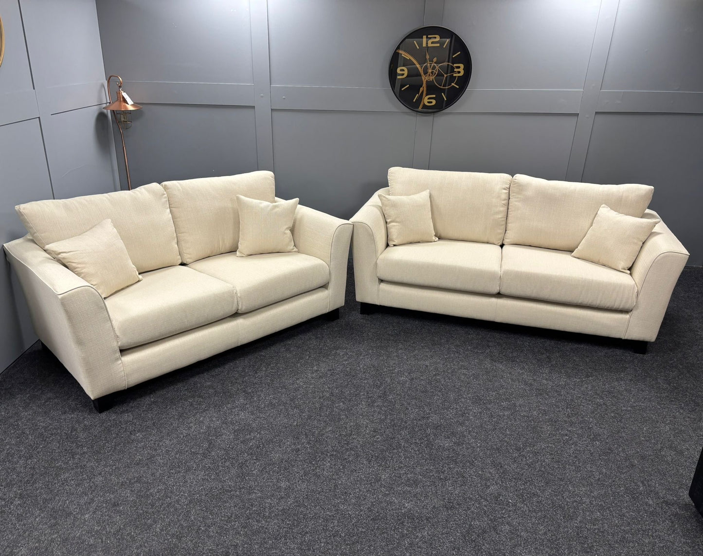 Cream 3+2 Seater Sofa Set