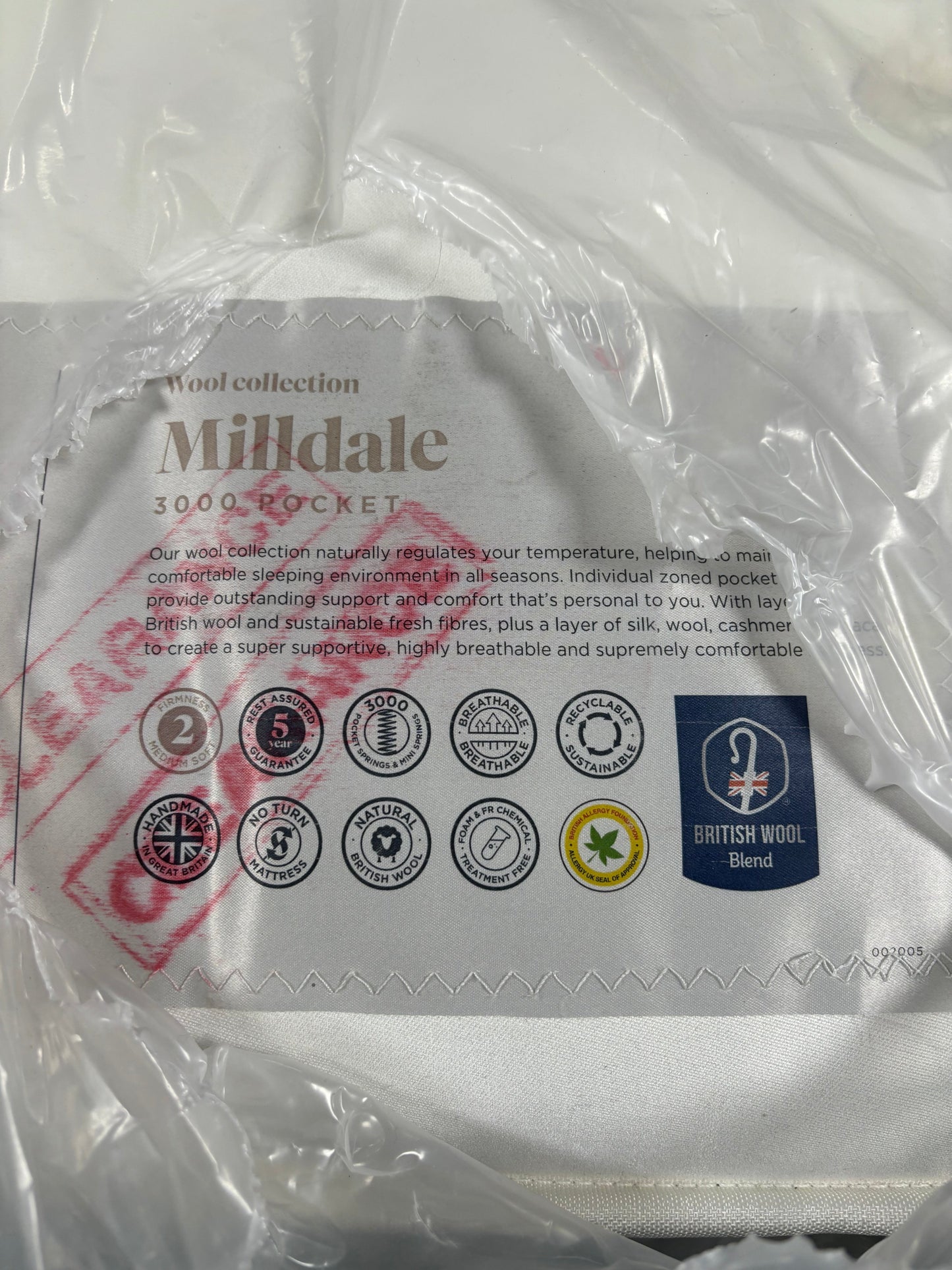 5ft Rest Assured Milldale 3000 Clearance Mattress (King) For The Home Interiors