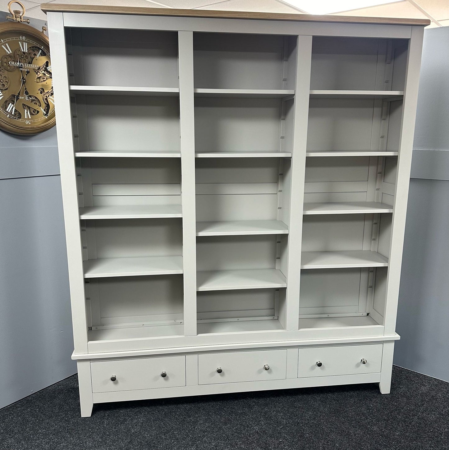 Dove Grey Grand Bookcase