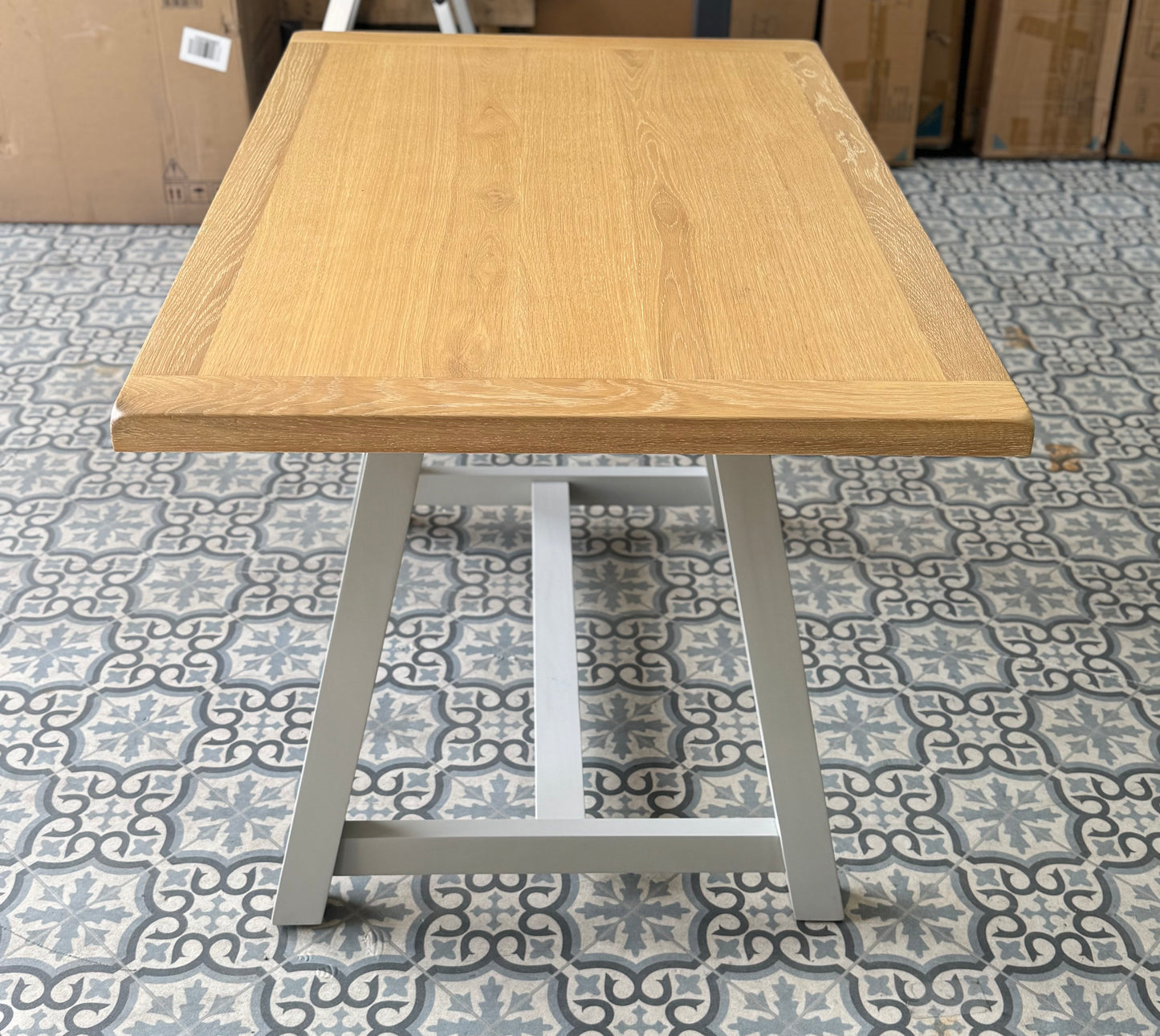 Clearance Grey Fixed Top Table