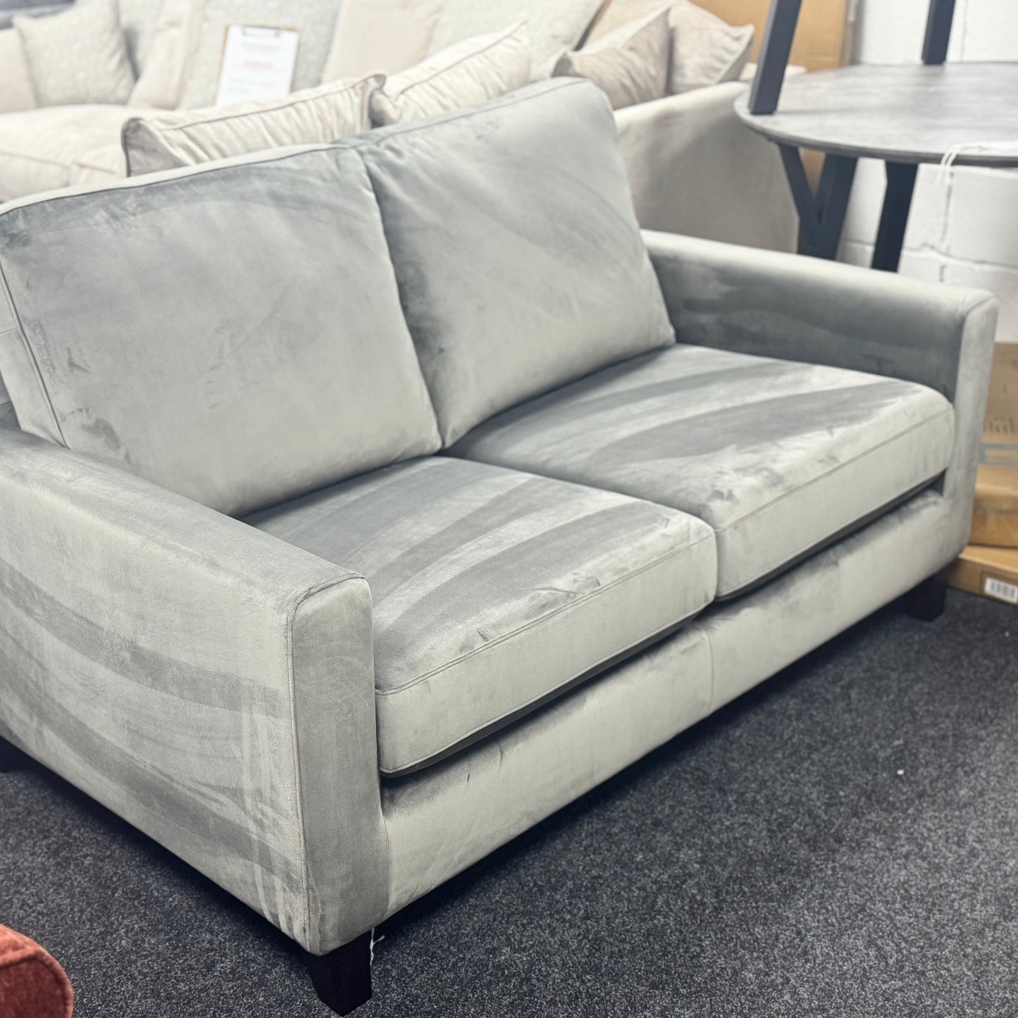 Plush Grey Bailey 2 Seater Sofa