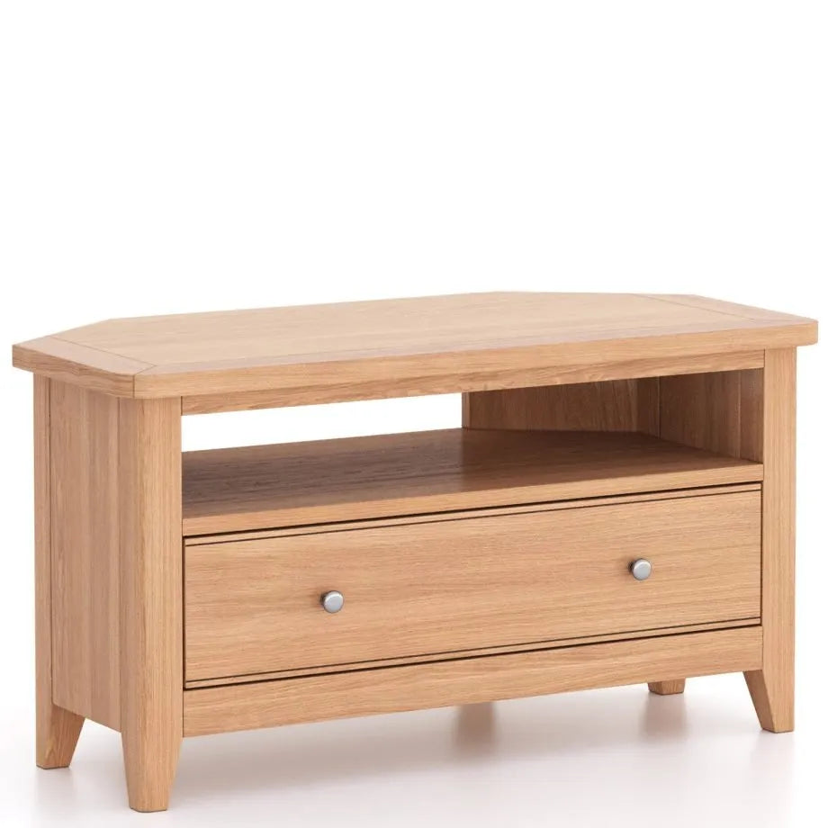 Aryln Oak Corner TV Cabinet