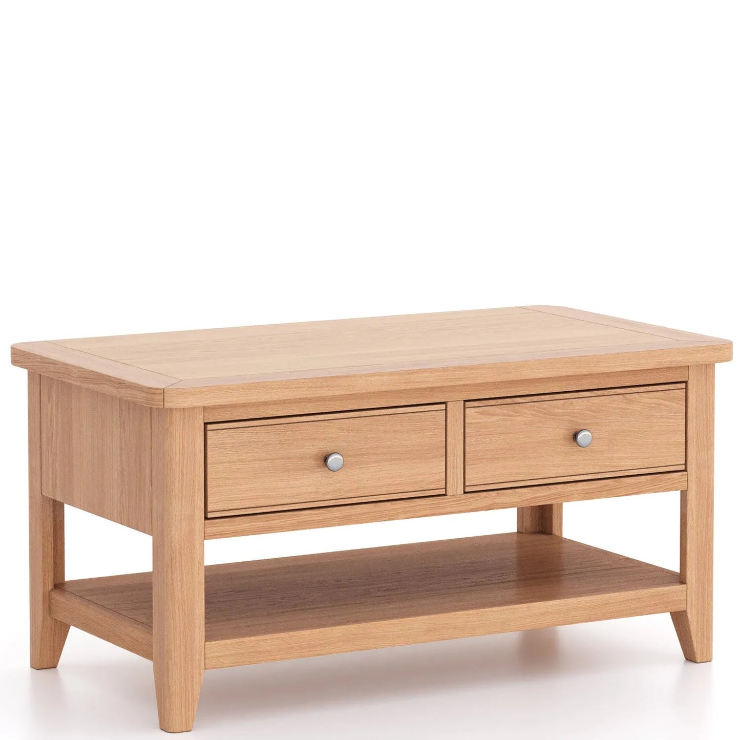 Arlyn Oak 2 Drawer Coffee Table