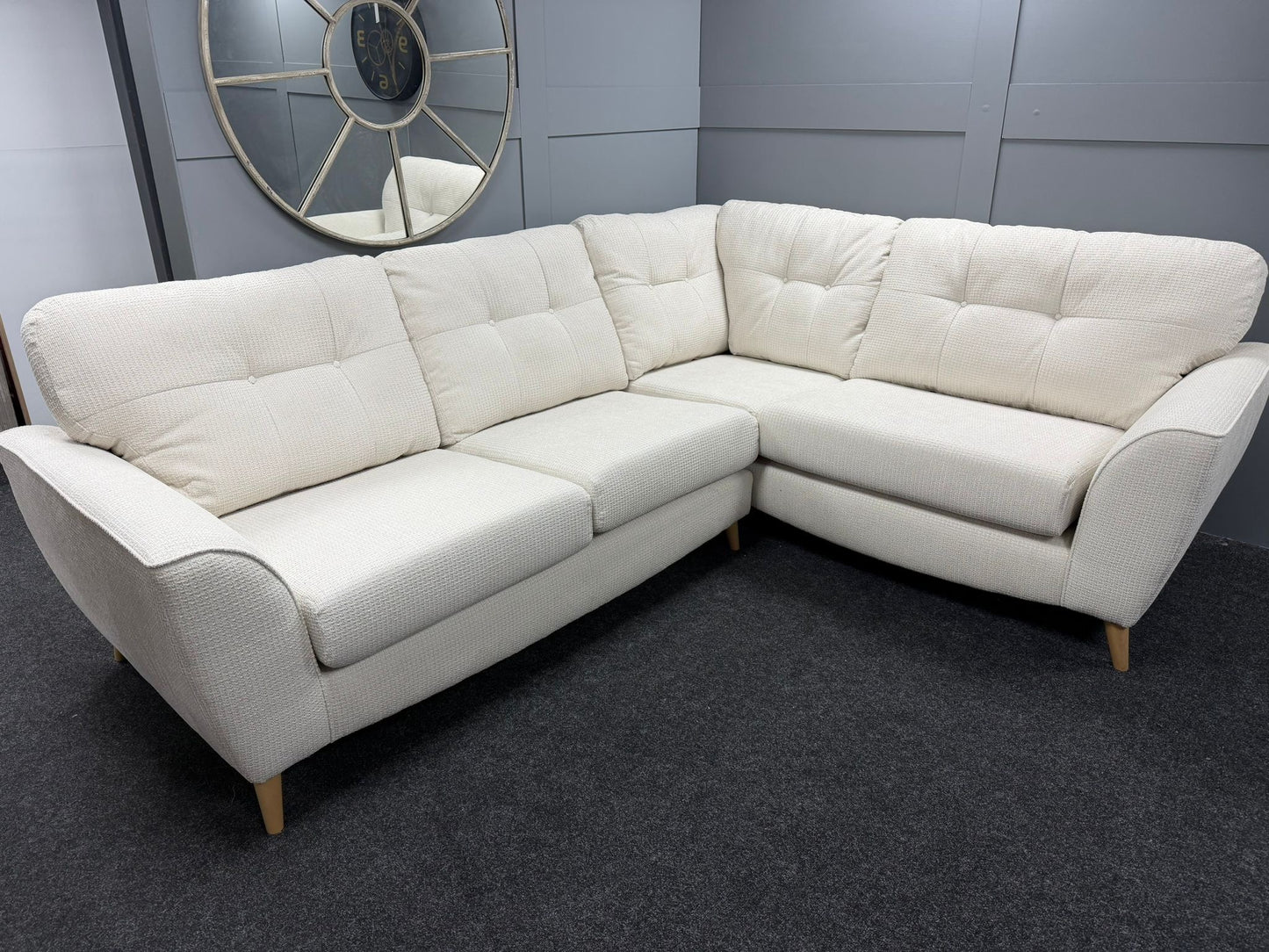 Ivory 2 On 1 RHF Corner Sofa