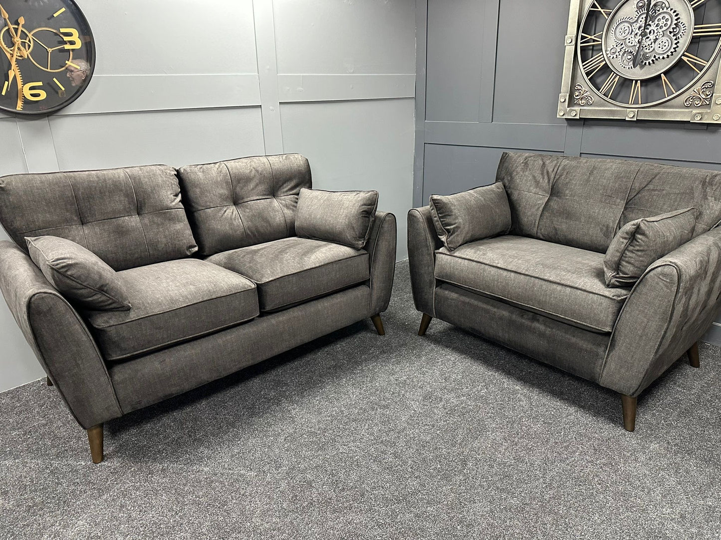 Charcoal 2 Seater & Love Chair Set