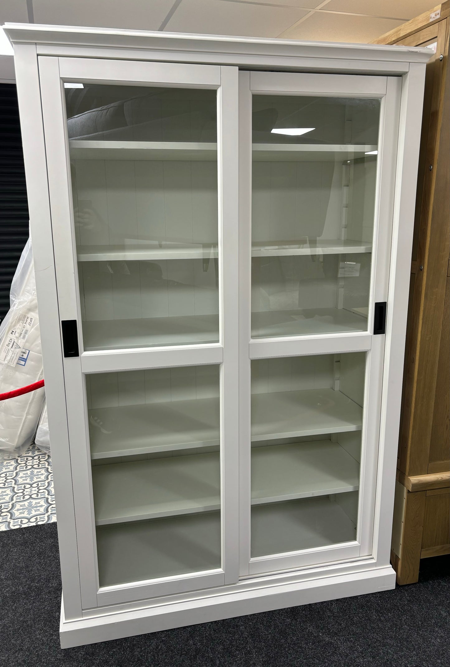 White Glazed Display Cabinet