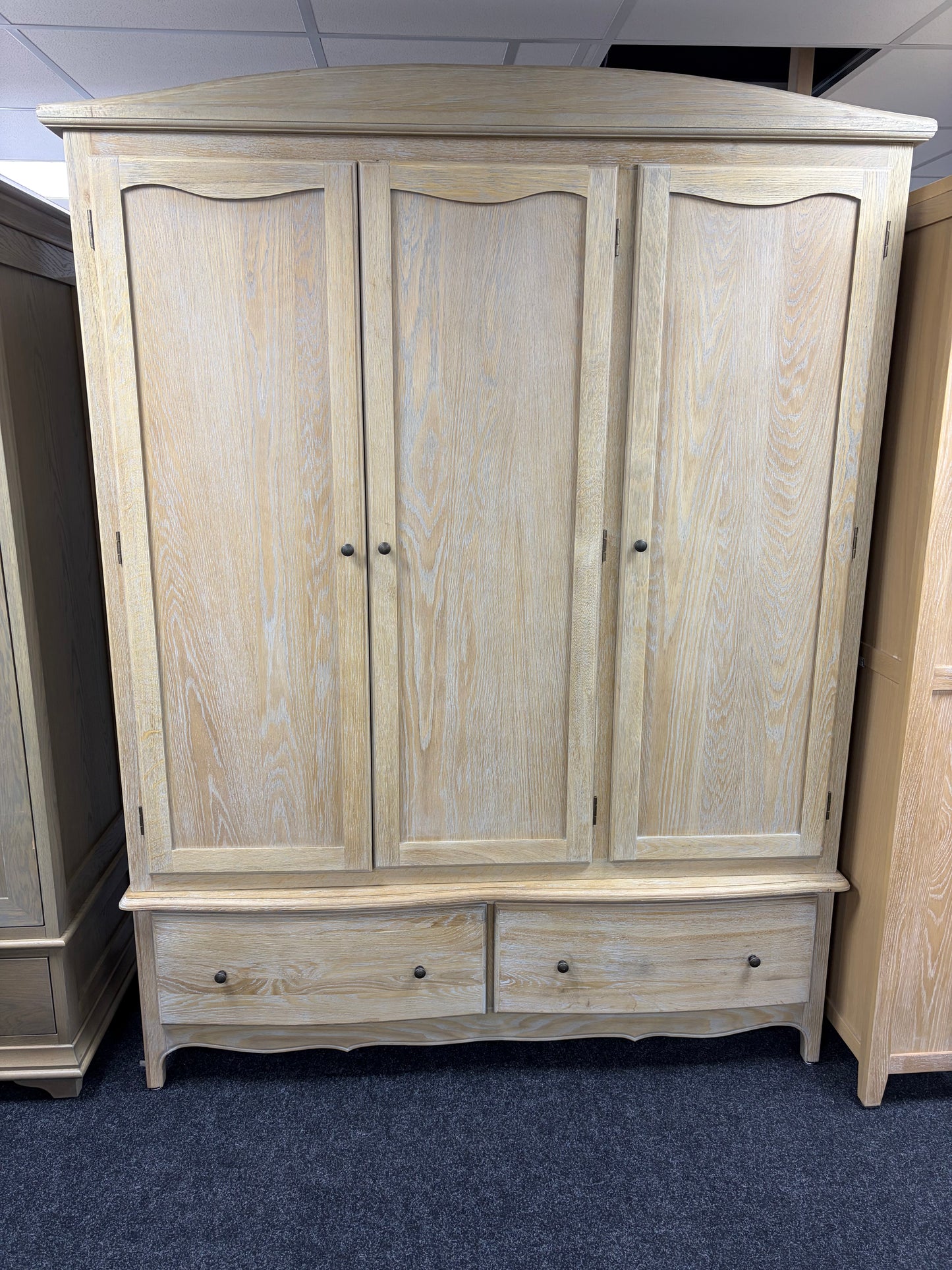 Smoked Oak Triple Wardrobe