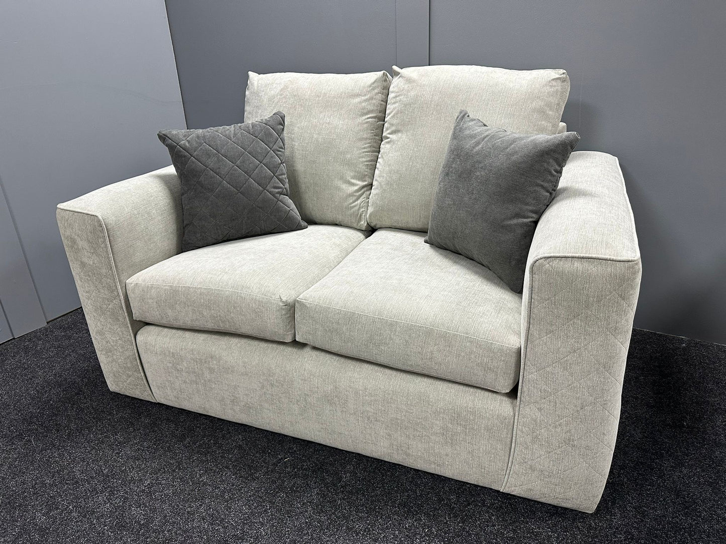 Petite Grey 2 x 2 Seater Sofa Set