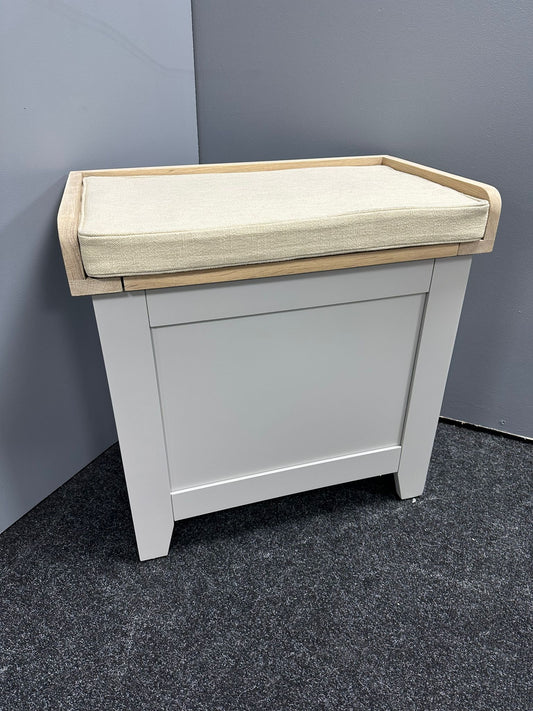 Grey Small Shoe Storage Trunk Bench