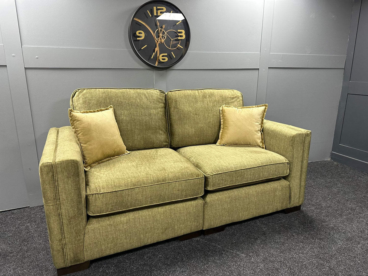 Olive Green 4 Seater Sofa
