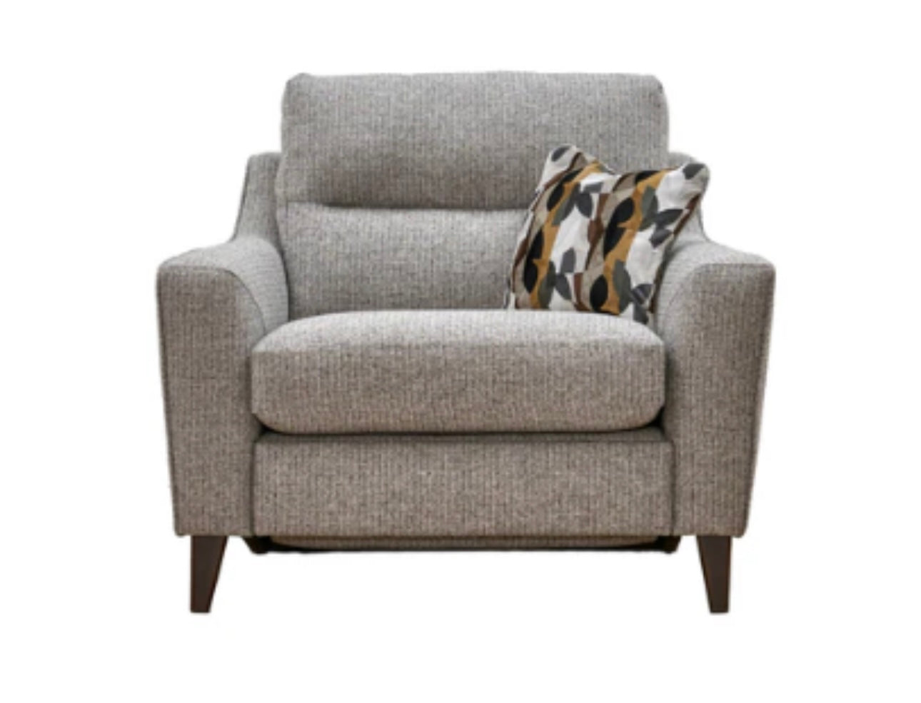 Stone 2 Seater Electric Recliner & Static Love Chair Set Ex Display