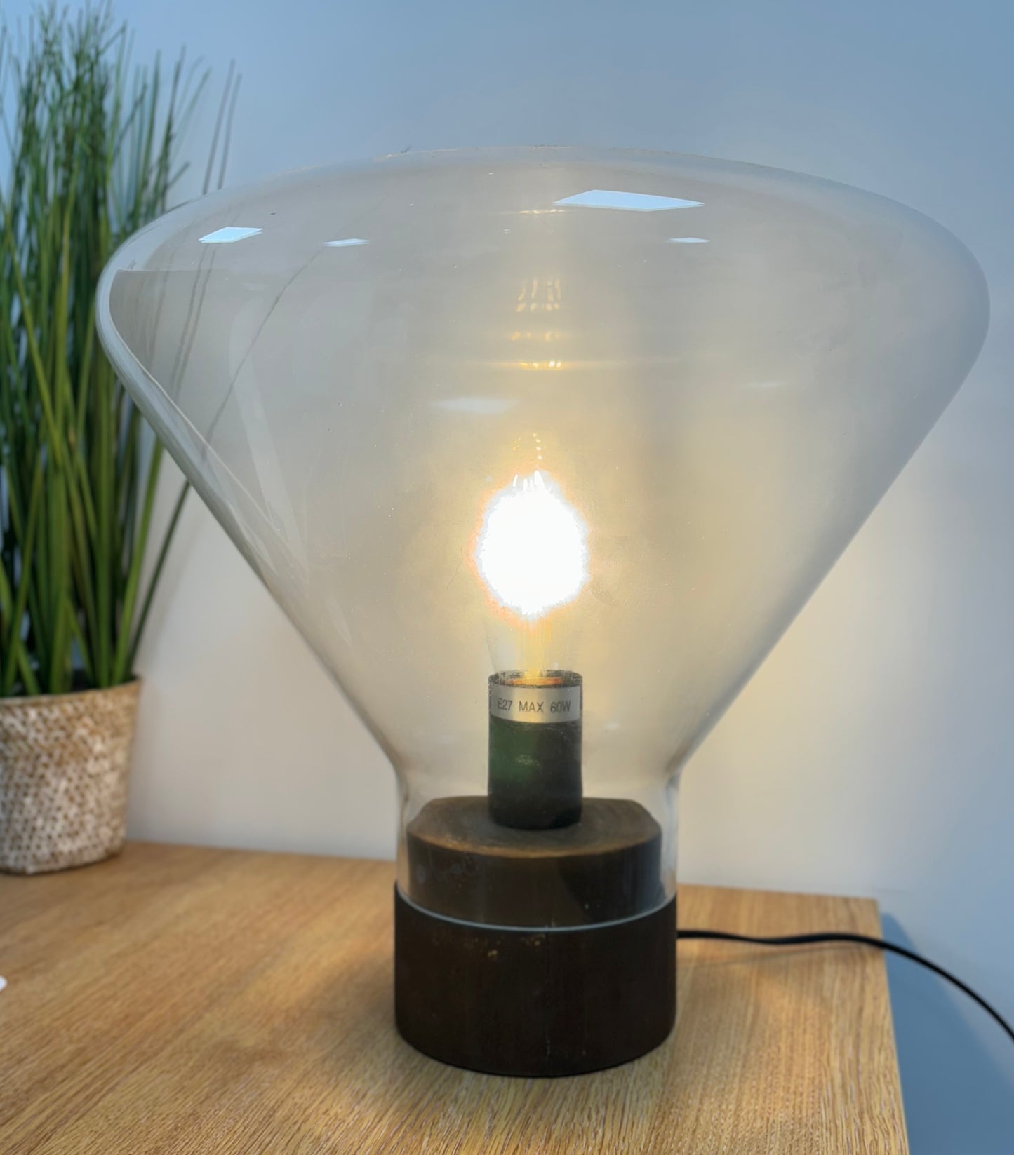 Large Glass Table Lamp