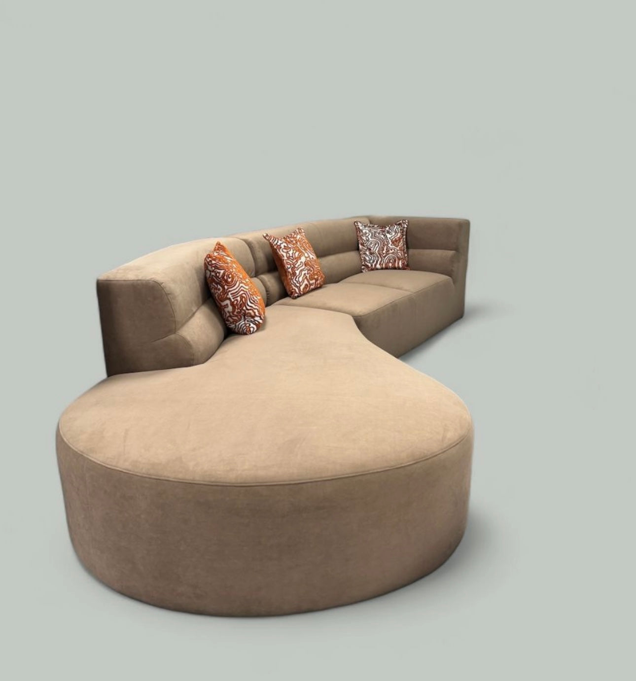 Taupe Chaise End Sofa