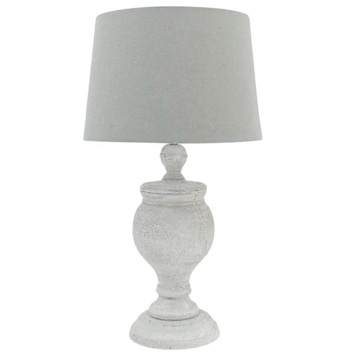 Grey stone urn style lamp