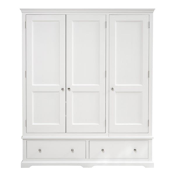 White Triple Wardrobe