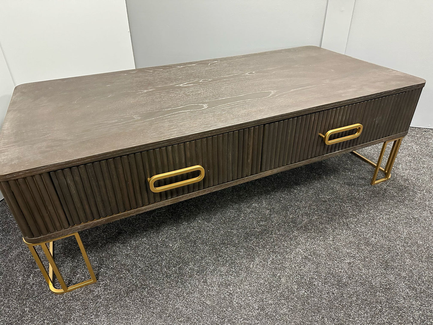 Clearance Brown & Gold Coffee Table