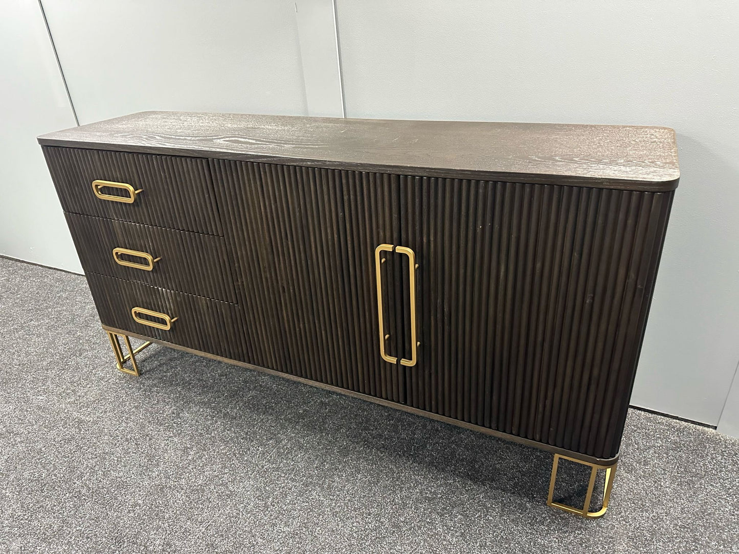 Brown and Gold Large Sideboard