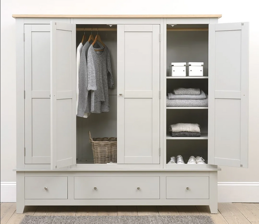 Dove Grey Quad Wardrobe