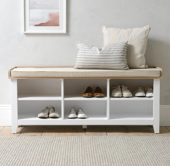 Pure White Shoe Bench