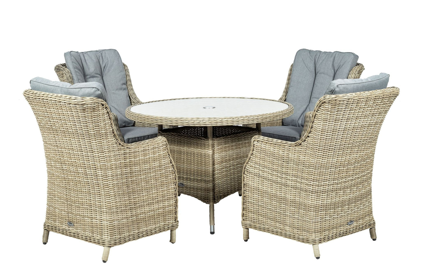 Wentworth 4 Seater Bistro Set With High Back Chairs For The Home Interiors