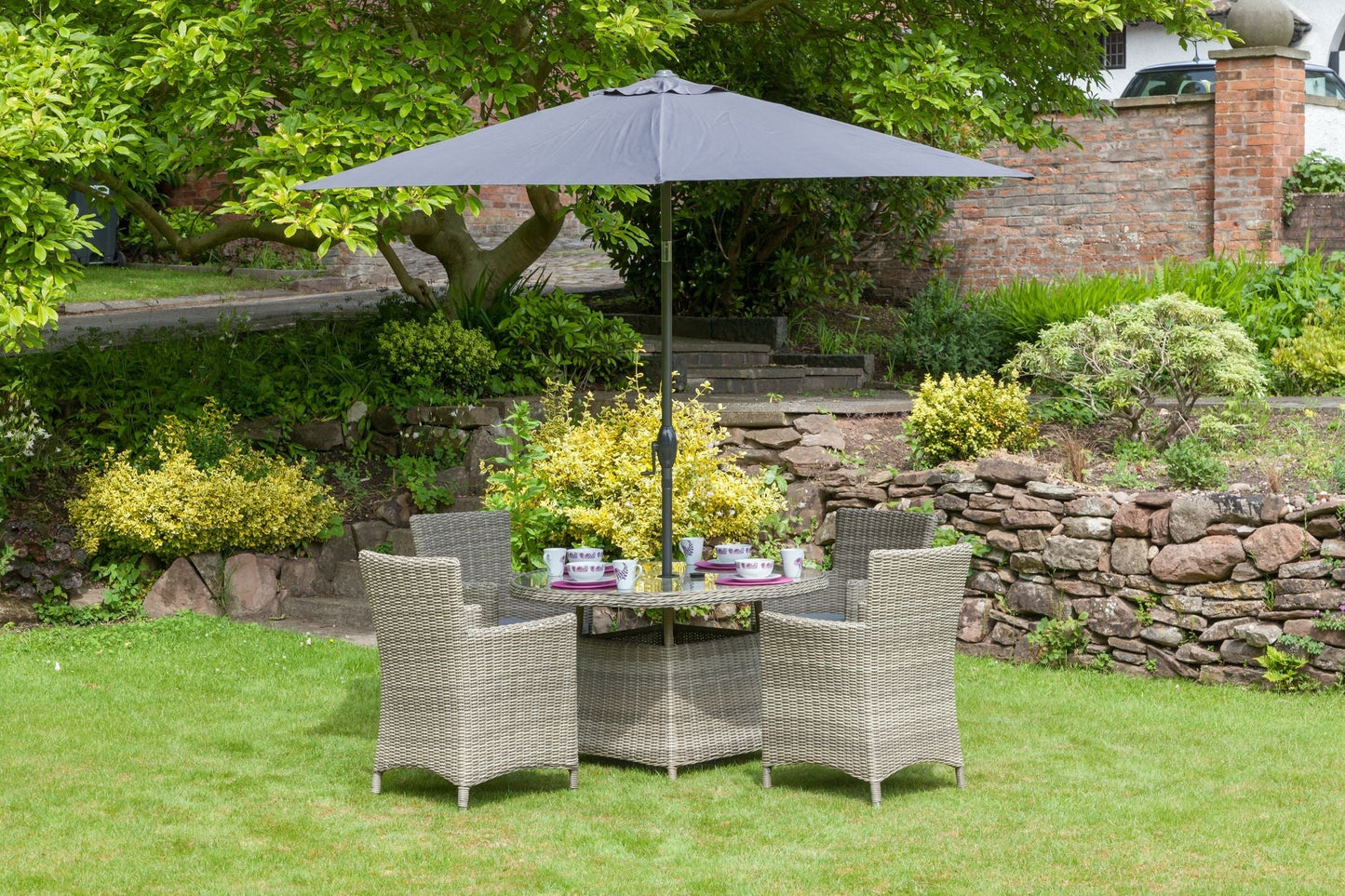 Wentworth 4 Seater Bistro Set With Low Back Chairs For The Home Interiors