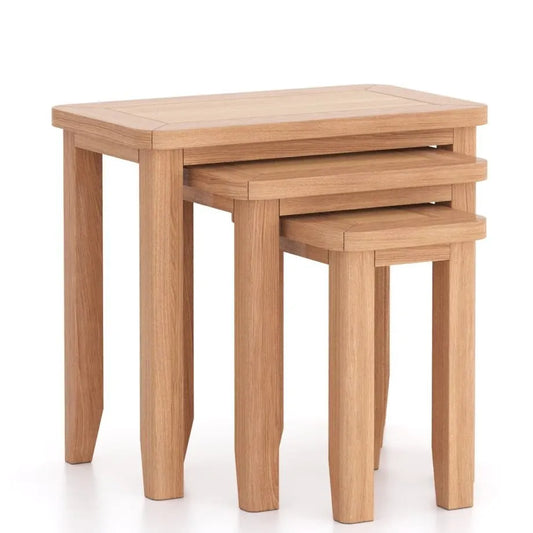 Arlyn Oak Nest of 3 Tables