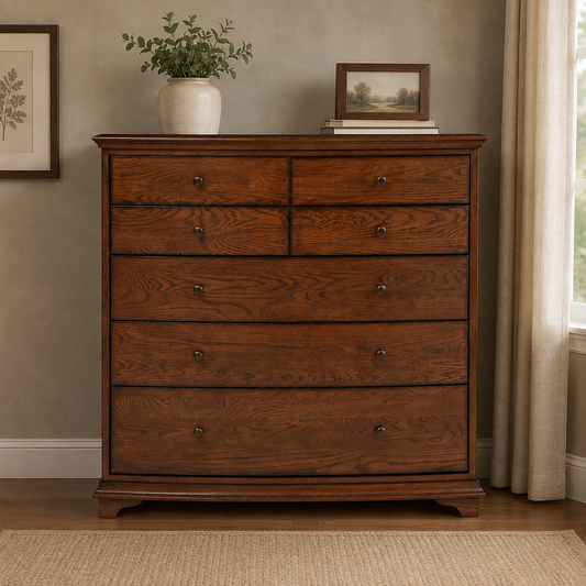 Dark Oak 7 Drawer Chest Of Drawers