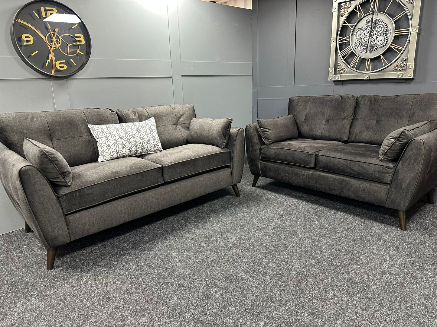 Charcoal 3 & 2 Seater Sofa Set
