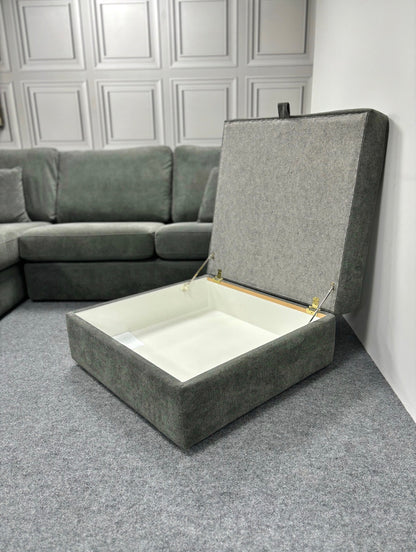 Graphite Stratus Storage Footstool (Ex Display)