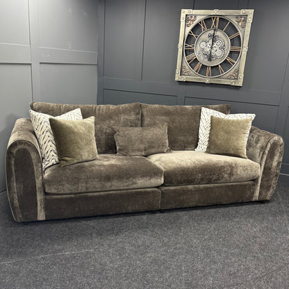 Dark Mink 4 Seater Sofa & Swivel Chair Set