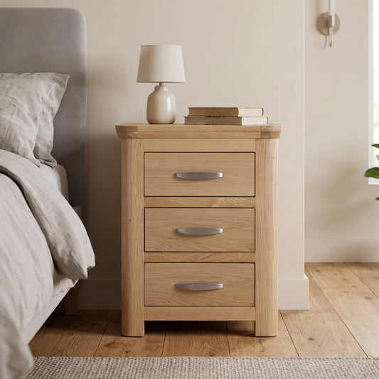 Treviso 3 Drawer Bedside