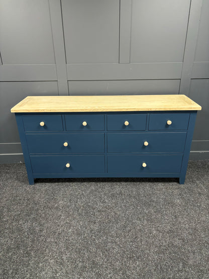 Blue 8 Drawer Wide Chest