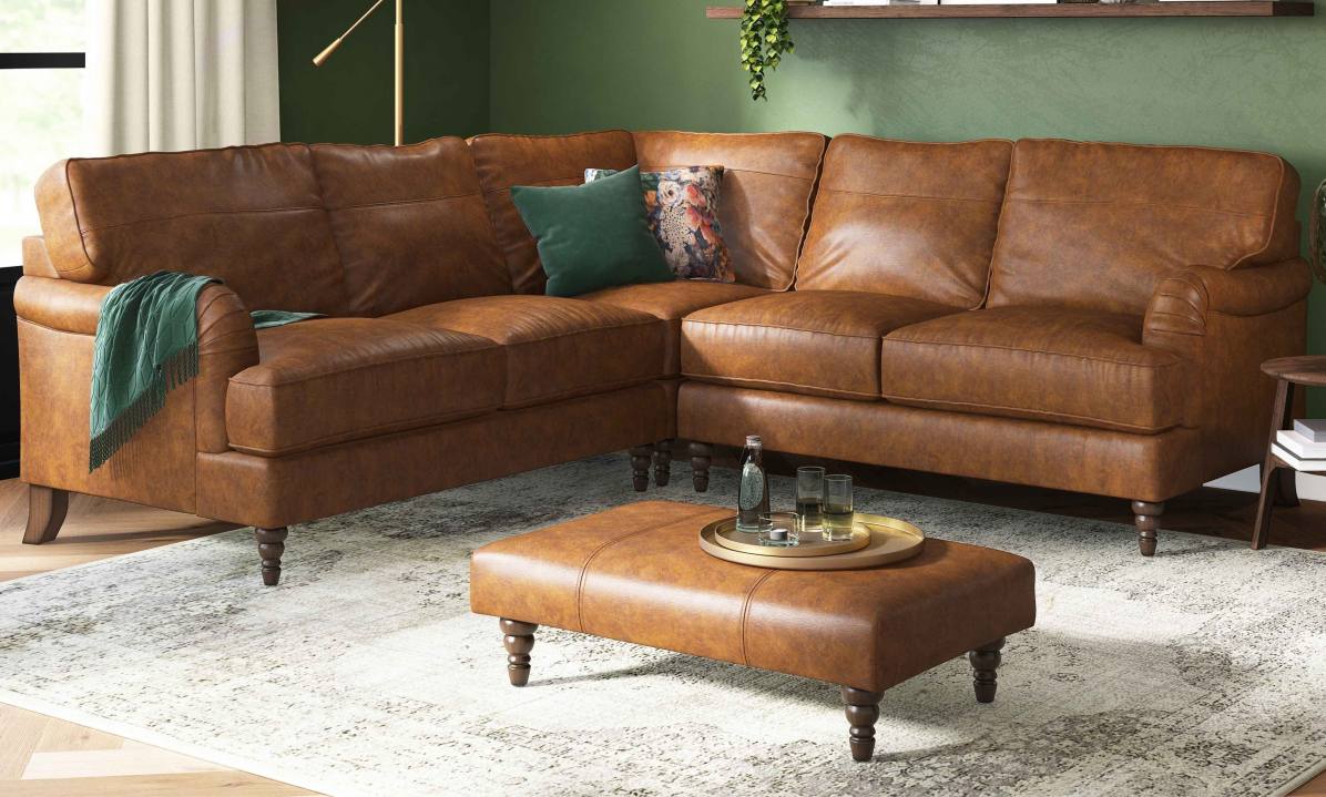 2 on 2 Corner Sofa - Beatrix Leather Collection For The Home Interiors