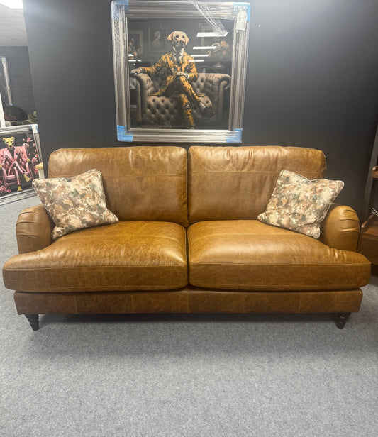 Leather Beatrix 3 Seater Sofa (Ex Display)